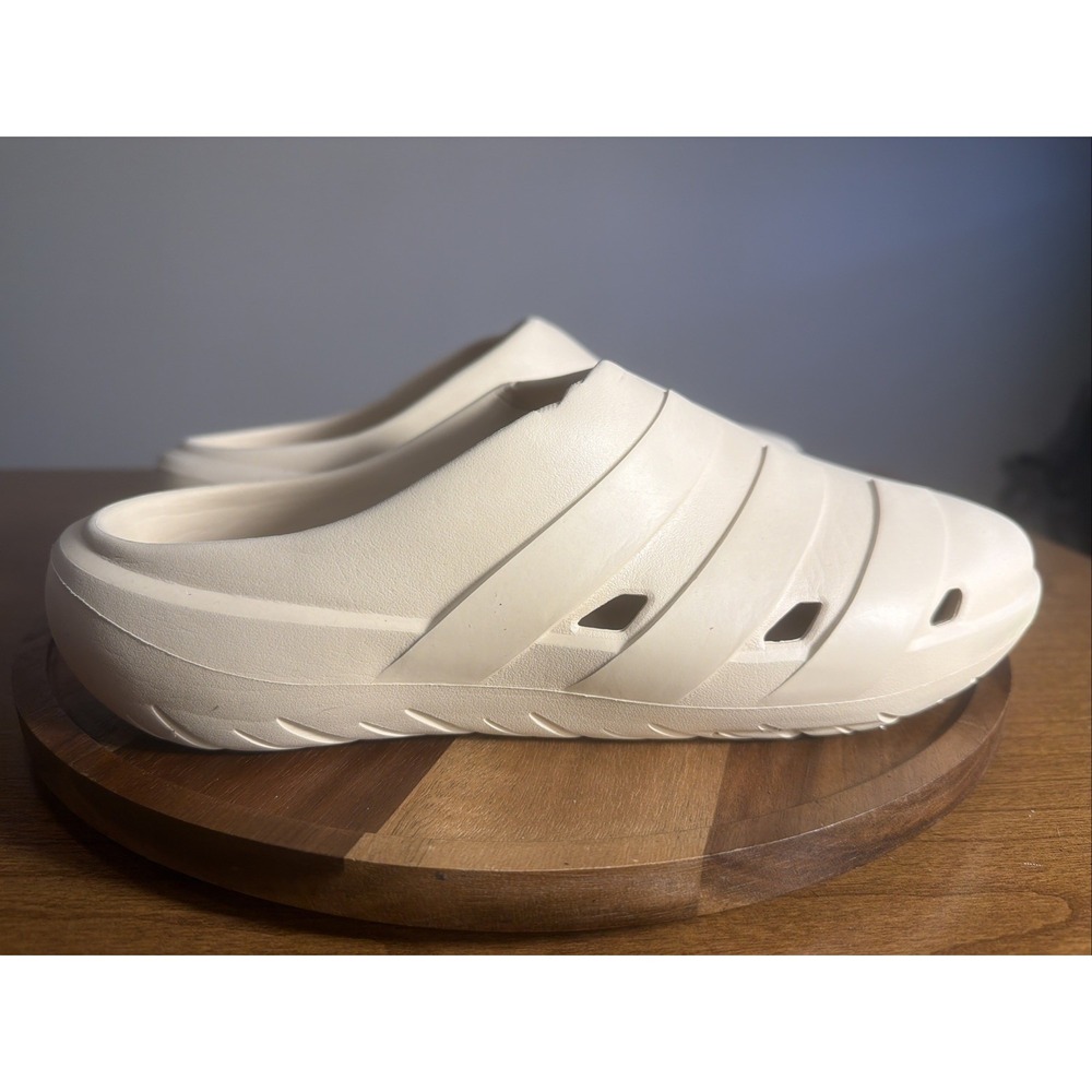 Adidas Adicane Mule Clogs Mens 6 Tan Sand Rubber Slip On Casual Sandals HP9415